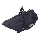 VidaXL manteau pour chien avec harnais imperméable réfléchissant bleu marine l68