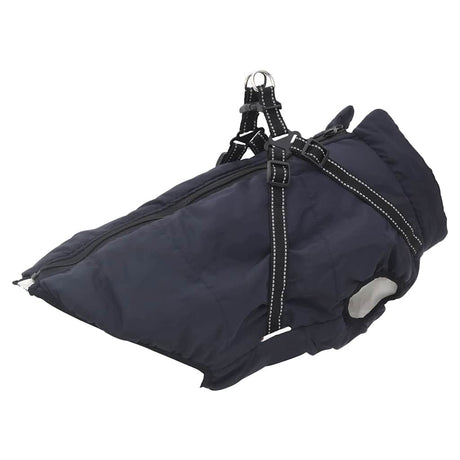 VidaXL manteau pour chien avec harnais imperméable réfléchissant bleu marine l68