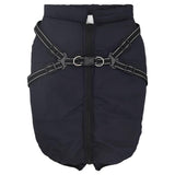 VidaXL manteau pour chien avec harnais imperméable réfléchissant bleu marine l68