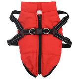 Vidaxxl manteau pour chien avec harnais imperméable réfléchissant rouge l32