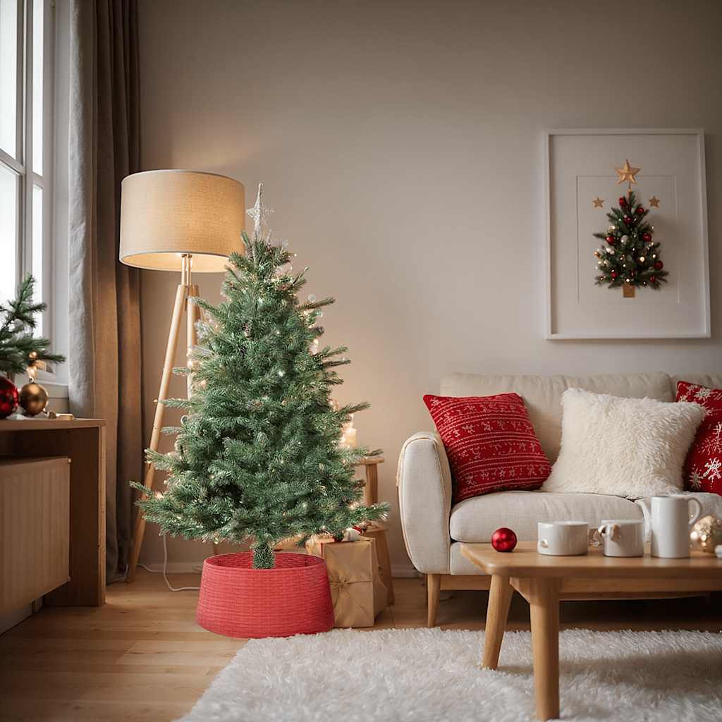 Vidaxx jupe de sapin de Noël ø56x23 cm plastique rouge