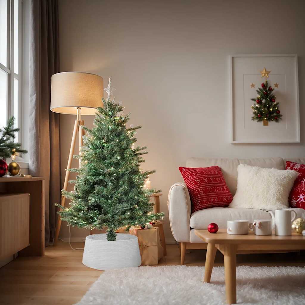 Vidaxx jupe de sapin de Noël ø56x23 cm plastique blanc