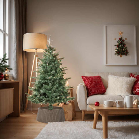 Vidaxx jupe de sapin de Noël ø65x23 cm plastique marron