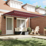 VidaXL Auvent extensible manuellement 400x300 cm bordeaux