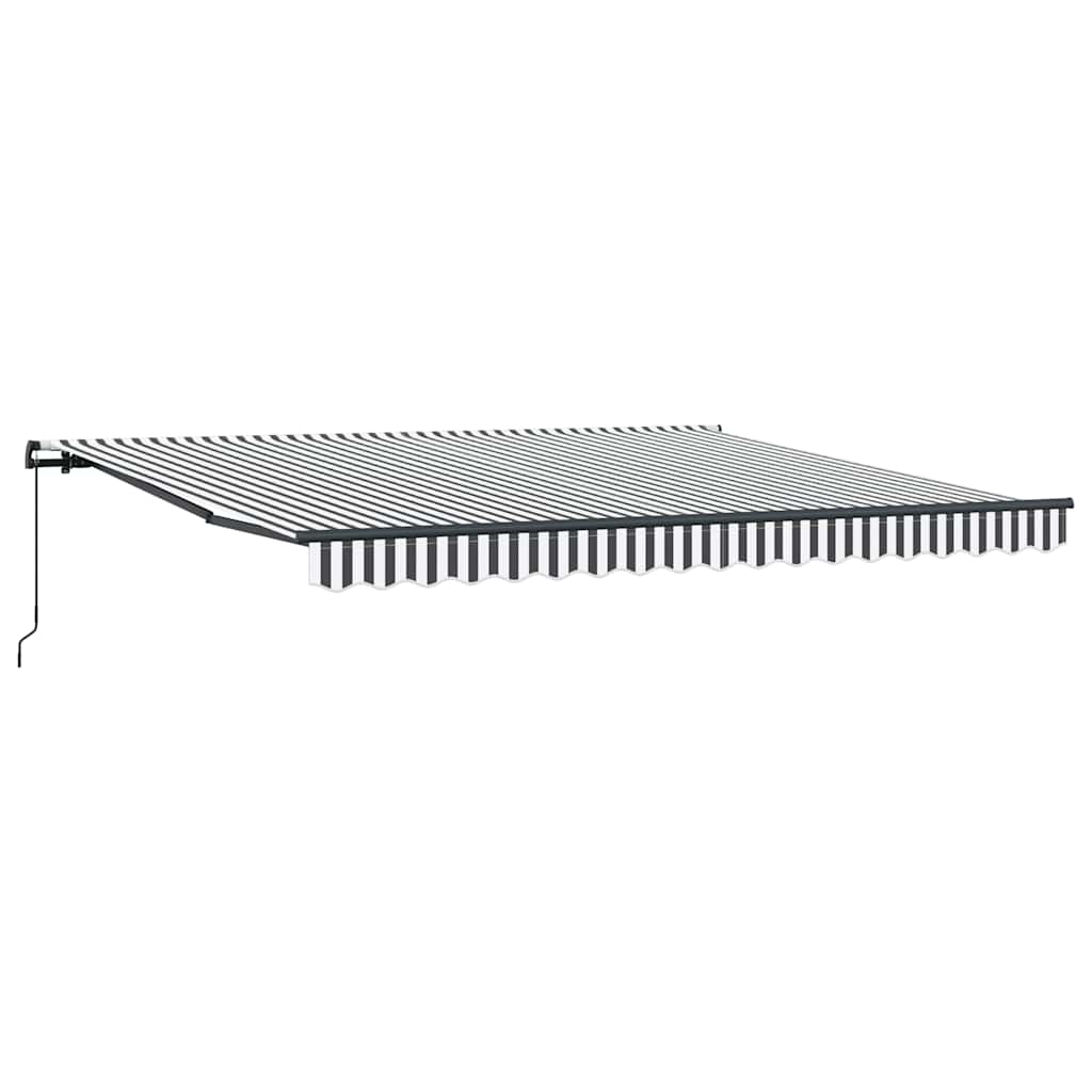 VidaXL Auvent extensible manuellement 400x300 cm anthracite et blanc