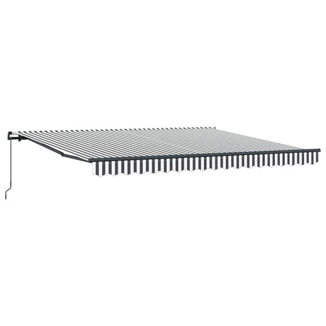 VidaXL Auvent extensible manuellement 400x300 cm anthracite et blanc