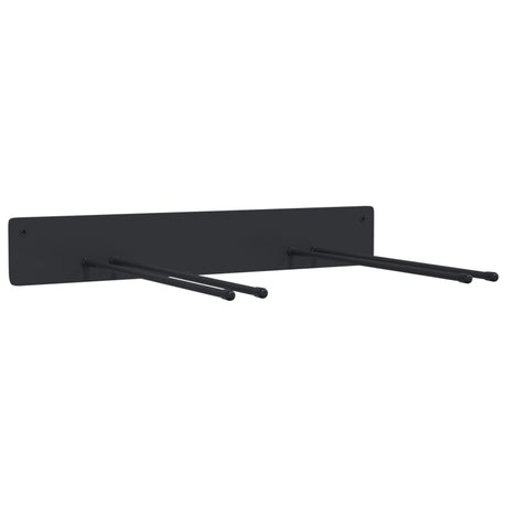 VidaXL porte-outils de jardin mural en acier noir