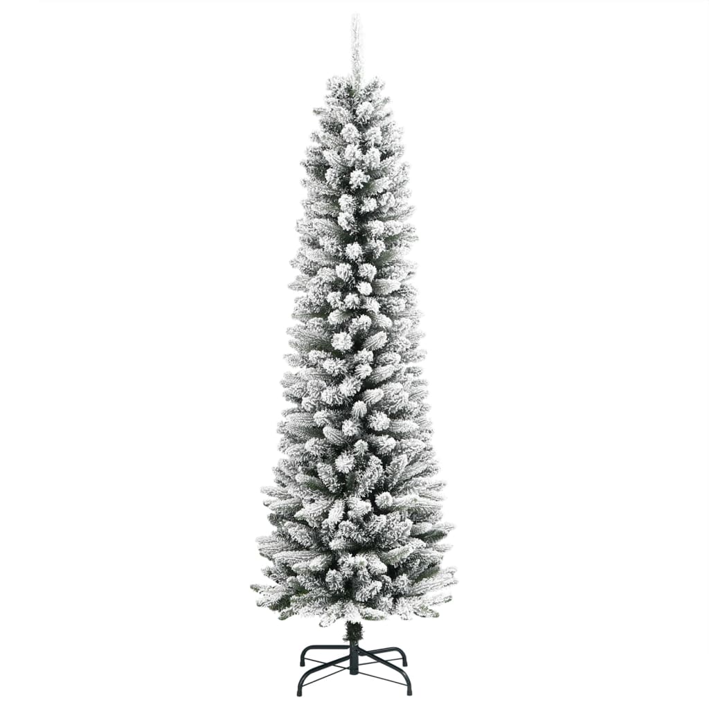 Vidaxx sapin de Noël artificiel avec neige étroit 120 cm PVC et PE