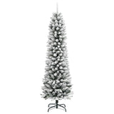 Vidaxx sapin de Noël artificiel avec neige étroit 120 cm PVC et PE