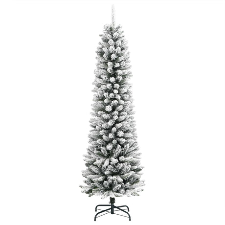 Vidaxx sapin de Noël artificiel avec neige étroit 120 cm PVC et PE