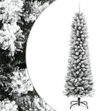 Vidaxx sapin de Noël artificiel avec neige étroit 180 cm PVC et PE