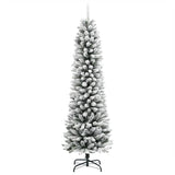 Vidaxx sapin de Noël artificiel avec neige étroit 180 cm PVC et PE