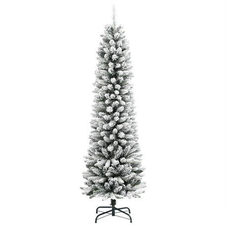 Vidaxx sapin de Noël artificiel avec neige étroit 180 cm PVC et PE