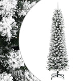 Vidaxx sapin de Noël artificiel avec neige étroit 210 cm PVC et PE