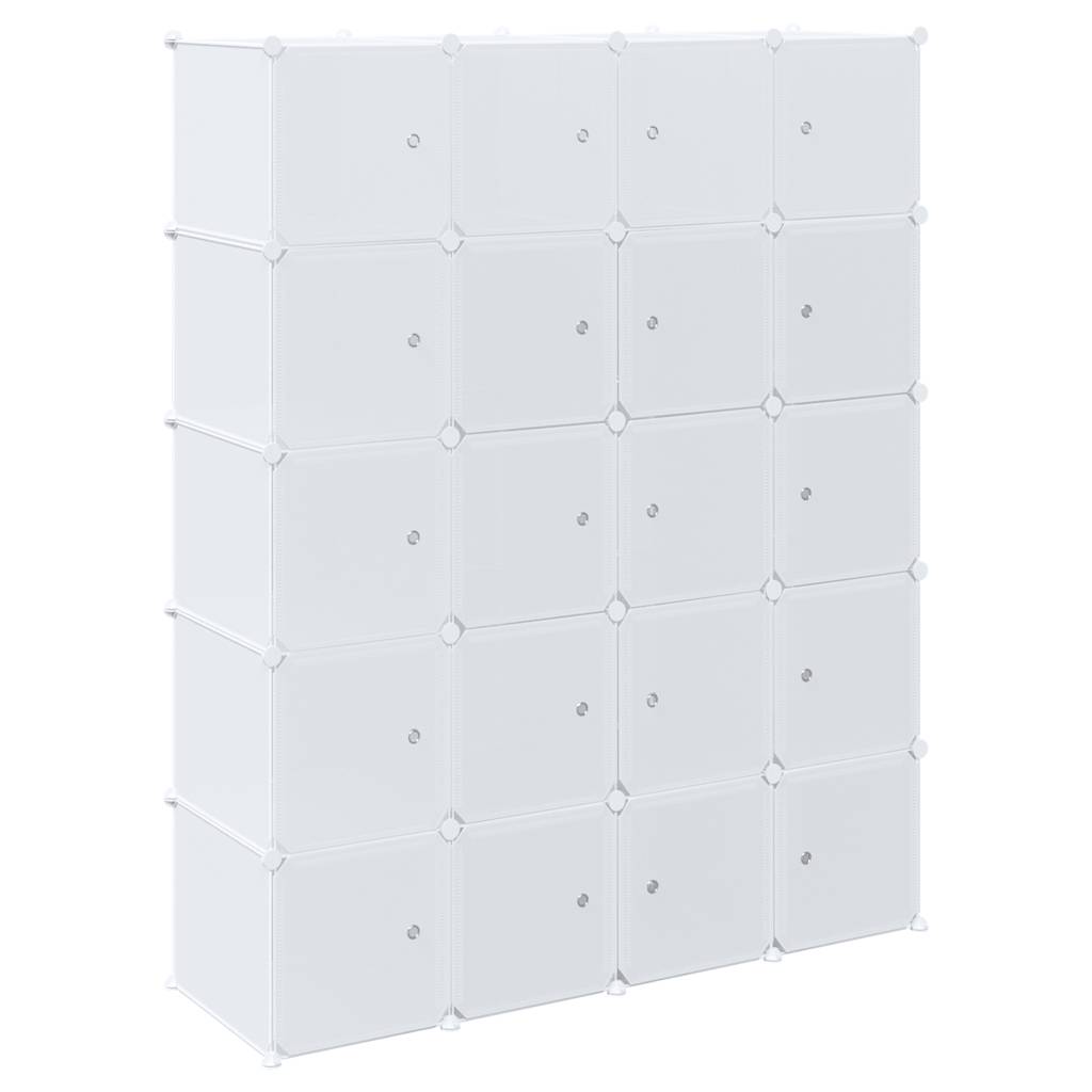 Meuble de rangement Vidaxl avec 20 compartiments et tringles de suspension en polypropylène
