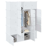 Meuble de rangement Vidaxl avec 20 compartiments et tringles de suspension en polypropylène