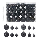 Vidaxl boules de Noël 100 pcs ø3 4 6 cm noir