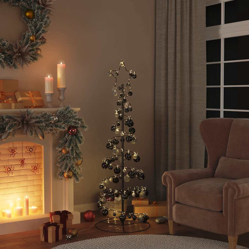 Vidaxl boules de Noël 100 pcs ø3 4 6 cm noir