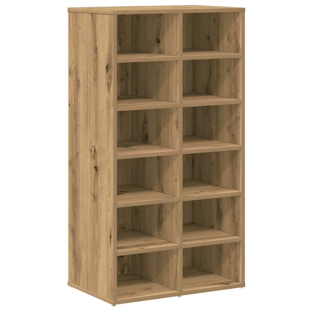 VidaXL étagère à chaussures 54x34x100,5 cm bois travaillé, couleur chêne artisanal