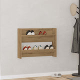 Vidaxx meuble à chaussures mural 80x18x60 cm bois travaillé, coloris chêne artisanal
