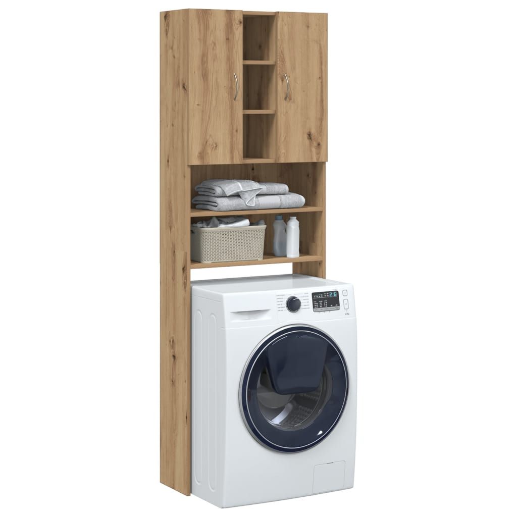 Vidaxl washing machine cabinet 64x25.5x190 cm Artisanal oak color