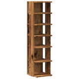 VidaXL armoire à chaussures 28x27x102 cm bois fini, couleur bois ancien