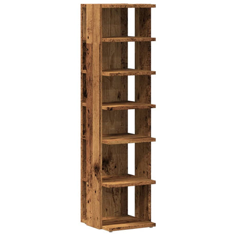 VidaXL armoire à chaussures 28x27x102 cm bois fini, couleur bois ancien
