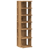 Vidaxl Shoe Cabinet 28x27x102 cm forarbejdet træ Artisanal Oak -farvet