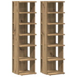 Vidaxx armoires à chaussures 2 pcs 28x27x102 cm bois travaillé chêne artisanal