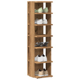 Vidaxl Cabinetti da scarpe 2 ST 28x27x102 cm quercia artigianale trasformata in legno