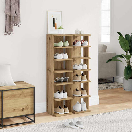 Vidaxx armoires à chaussures 2 pcs 28x27x102 cm bois travaillé chêne artisanal