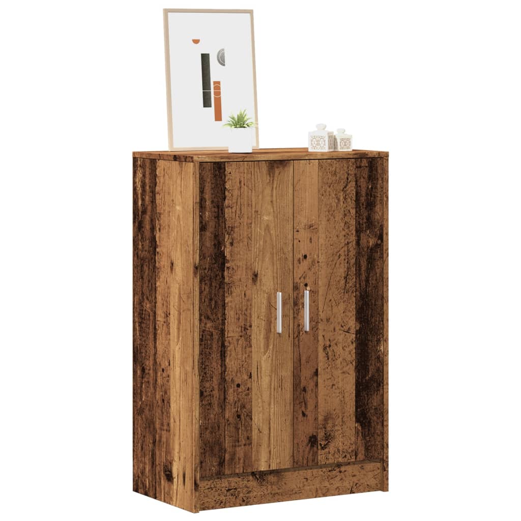 VIDAXL -Schuhschrank 60x35x92 cm verarbeitetes Holz Oldholz -gelöscht