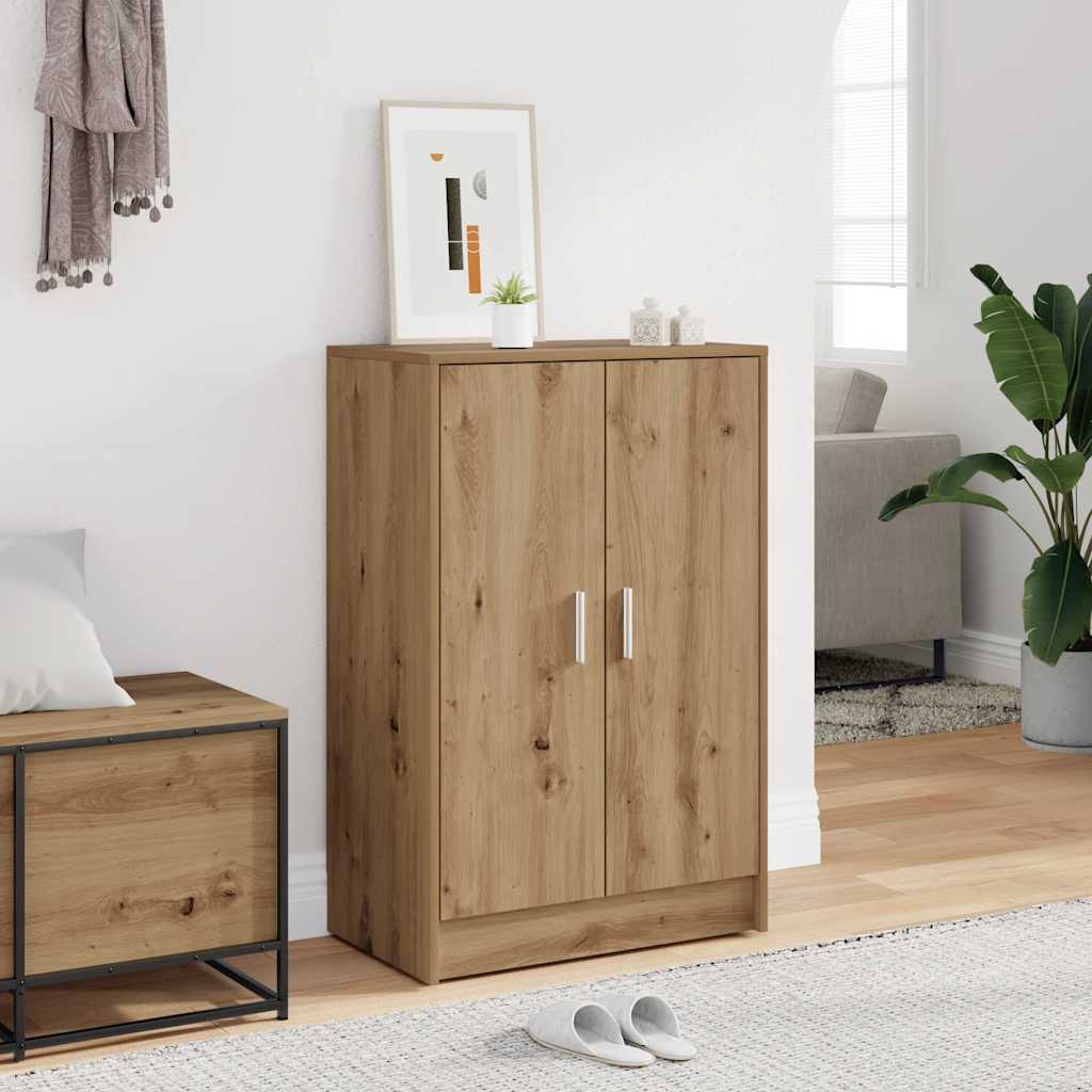 VidaXL meuble à chaussures 60x35x92 cm bois travaillé, couleur chêne artisanal