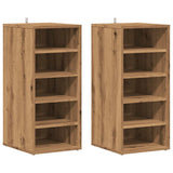 Vidaxl Shoe Cabinets 2 Pcs 32x35x70 cm Forarbejdet træ Artisan Oak