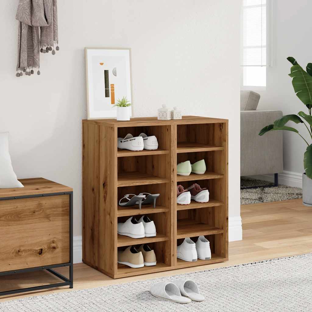 Vidaxl Shoe Cabinets 2 Pcs 32x35x70 cm Forarbejdet træ Artisan Oak