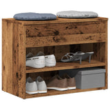 VidaXL banc à chaussures 60x30x45 cm bois travaillé, couleur bois ancien