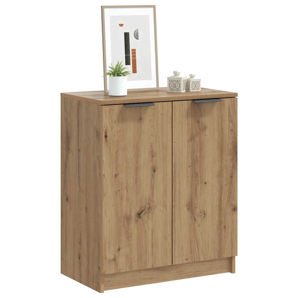 Vidaxl schoenenkast 59x35x70 cm bewerkt hout artisanaal eikenkleurig