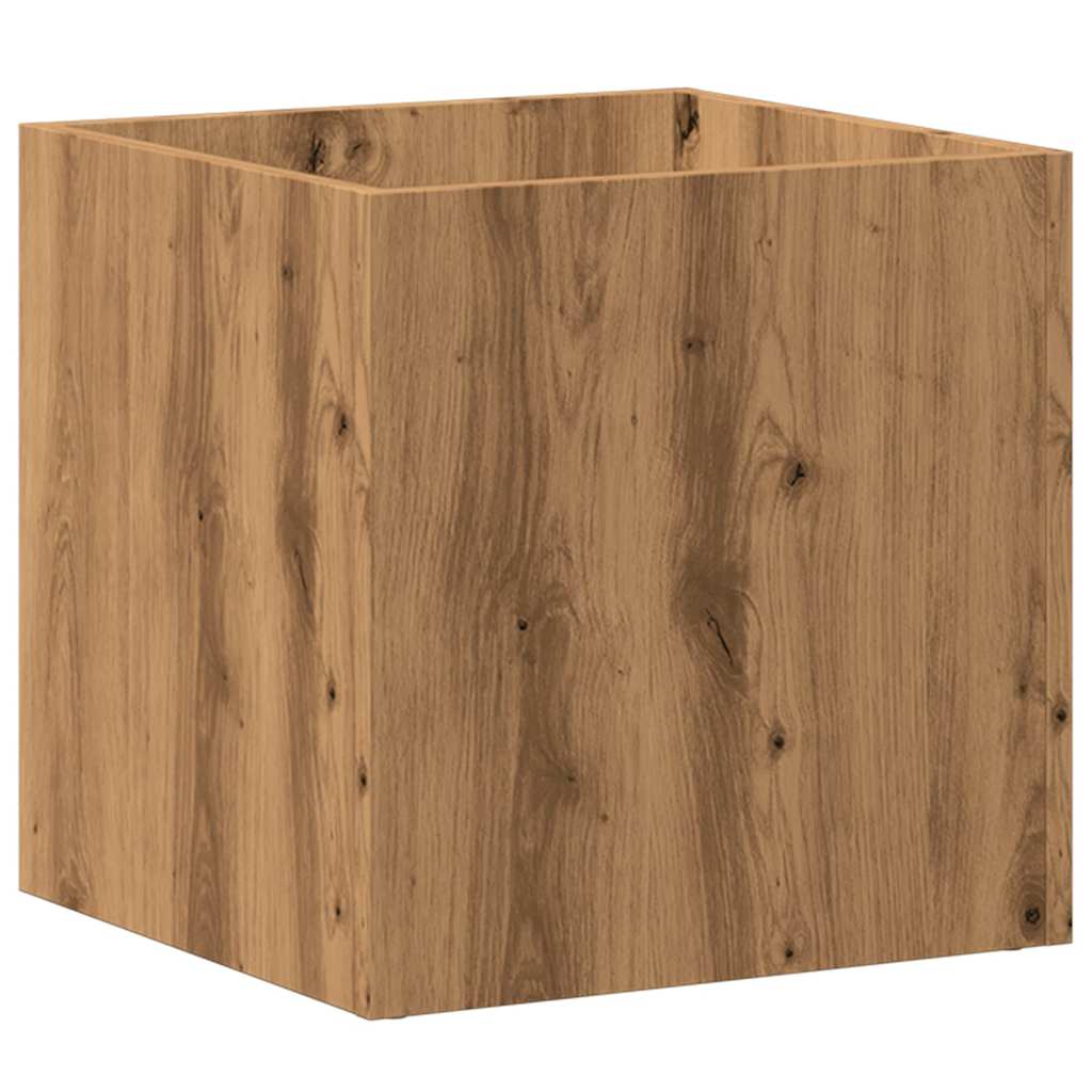 Vidaxl plantenbak 40x40x40 cm bewerkt hout artisanaal eikenkleur