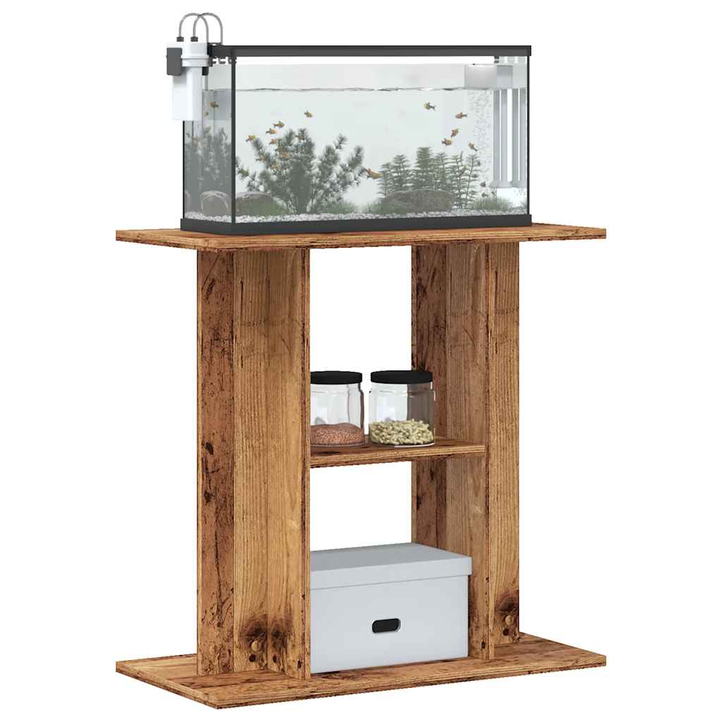 Vidaxl Aquarium Standard 60x30x60 cm bearbetat trä gammalt trä färgat