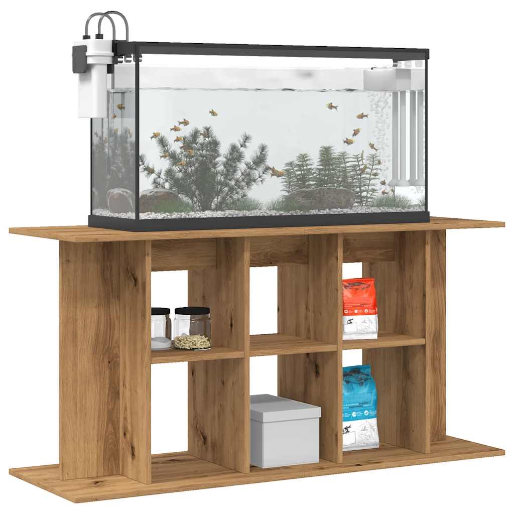 Vidaxl Aquarium Standard 120x40x60 cm Forarbejdet træ Artisanal Oak