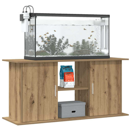 Vidaxl aquariumstandaard artisan eikenhout 121x41x58 cm bewerkt hout
