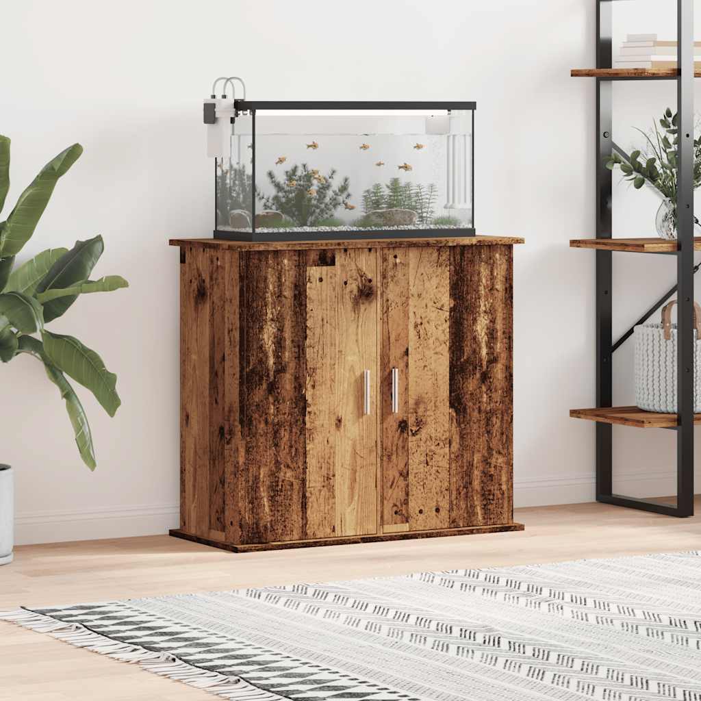 Vidaxl Aquarium Standard 81x36x73 cm Bois transformé vieux bois coloré