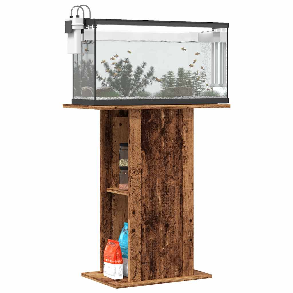 VidaXL Aquarium Standard 36x60.5x72.5 cm processed wood old wood colored