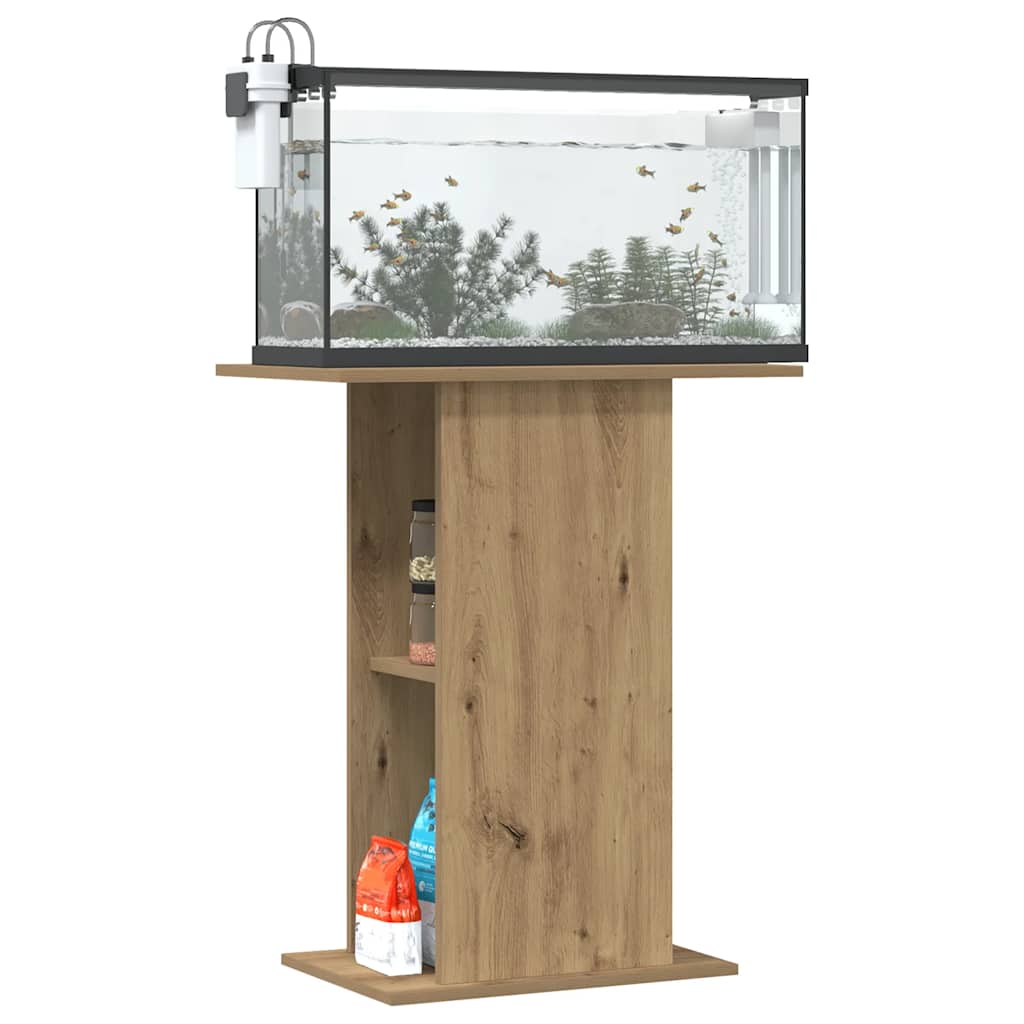 Support d'aquarium Vidaxx 36x60,5x72,5 cm en bois travaillé, chêne artisanal