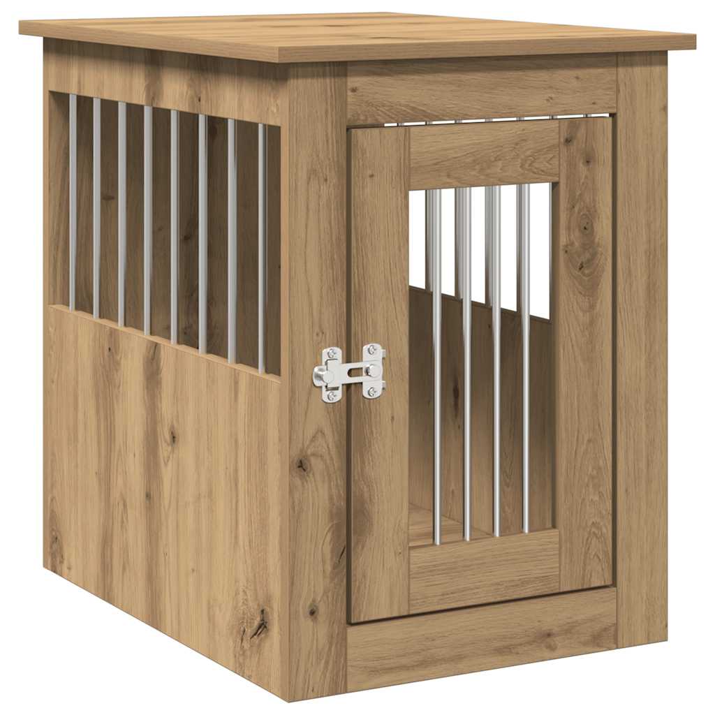 Caisse pour chien Vidaxxl 45x62x59 cm en bois travaillé, couleur chêne artisanal
