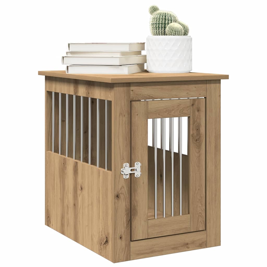 Caisse pour chien Vidaxxl 45x62x59 cm en bois travaillé, couleur chêne artisanal