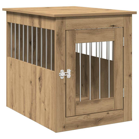 Vidaxxl cage pour chien 55x75x65 cm en bois travaillé, couleur chêne artisanal
