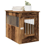 Vidaxxl cage pour chien 55x80x68 cm bois artisanal, couleur bois ancien