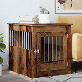 Vidaxxl cage pour chien 64,5x80x71 cm bois traité, couleur bois ancien