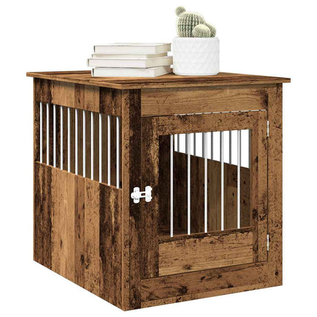 Vidaxxl cage pour chien 64,5x80x71 cm bois traité, couleur bois ancien